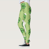 St. Patrick's Day met shamrocks op groen Leggings (Links)