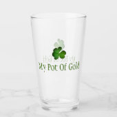 St.Patrick's Day Mijn pot met goudkleurig glas (Voorkant)