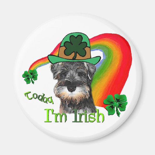 St. Patricks Day Mini Schnauzer Magneet (Voorkant)