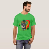 St. Patricks Day Mini Schnauzer T-shirt (Voorkant volledig)