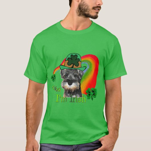 St. Patricks Day Mini Schnauzer T-shirt (Voorkant)