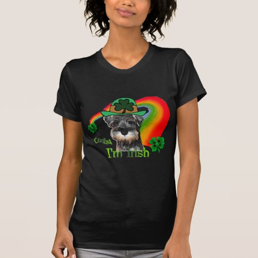 St. Patricks Day Mini Schnauzer T-shirt (Voorkant)