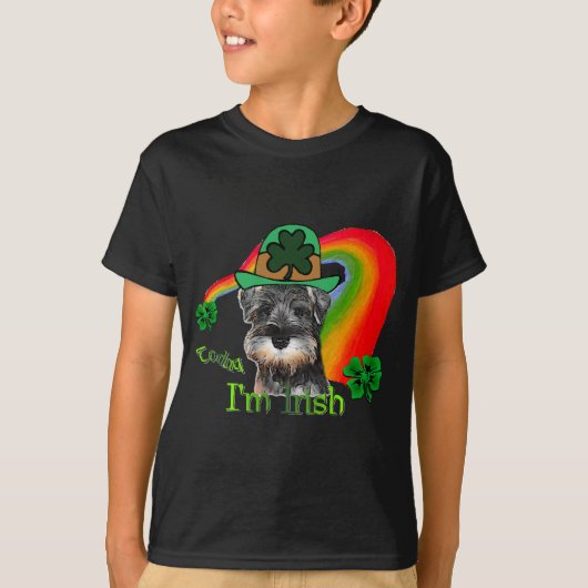 St. Patricks Day Mini Schnauzer T-shirt (Voorkant)