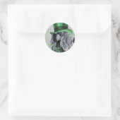 St. Patrick's Day Miniature Poodle Ronde Sticker (Tas)