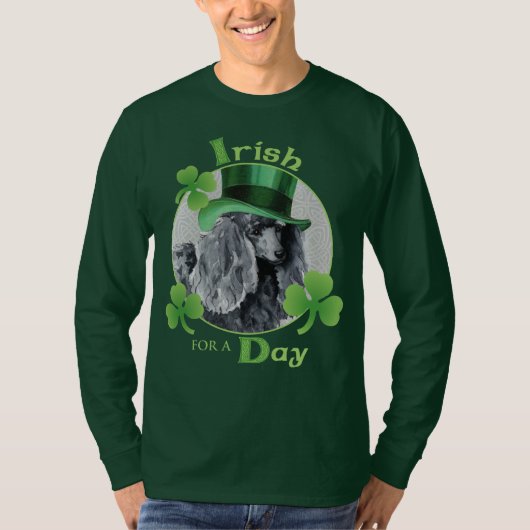 St. Patrick's Day Miniature Poodle T-shirt (Voorkant)