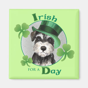 St. Patrick's Day Miniature Schnauzer Magneet