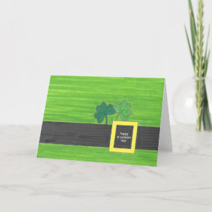St Patrick's Day Minimalist Leprechaun Card Feestdagen Kaart