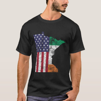St Patricks Day Minnesota Mannen onder Amerikaanse T-shirt