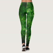 St Patrick's Day Modern Green Shamrocks Pattern Leggings (Achterkant)