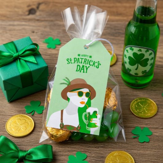St. Patrick's Day Moderne Groene Cadeaubijsluiter Cadeaulabel