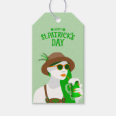 St. Patrick's Day Moderne Groene Cadeaubijsluiter Cadeaulabel (Voorkant)