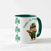 St. Patrick's Day Mok - Kat Leprechaun & Feestelij (Voorkant rechts)