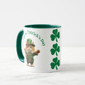 St. Patrick's Day Mok - Kat Leprechaun & Feestelij (Voorkant links)