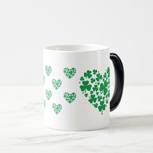St. Patrick's Day Mok - Lucky Shamrock Heart Coffe (Voorkant rechts)
