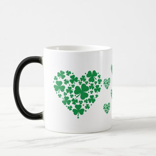 St. Patrick's Day Mok - Lucky Shamrock Heart Coffe (Links)