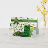 St. Patrick's Day - Mok met groene drank - kralen Kaart (Gele Bloem)