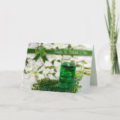 St. Patrick's Day - Mok met groene drank - kralen Kaart (Voorkant)