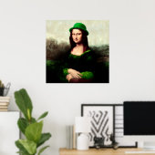 St. Patrick's Day Mona Lisa Poster (Thuiskantoor)