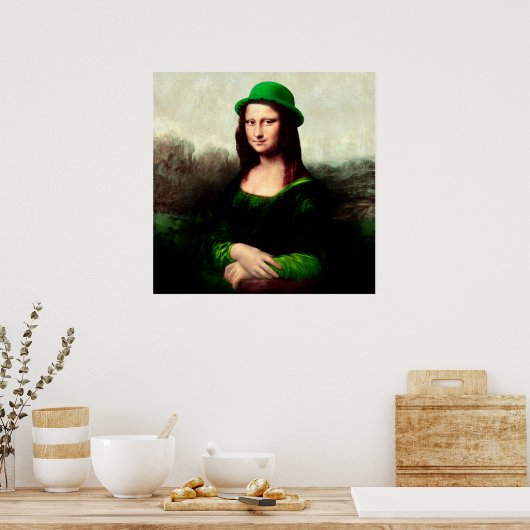 St. Patrick's Day Mona Lisa Poster (Keuken)