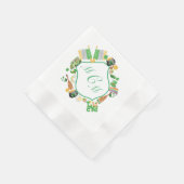 St. Patrick's Day Monogram Crest papieren servet (Hoek)