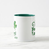 St. Patrick's Day Monogram I Feel Lucky, Shamrock Mok (Midden)