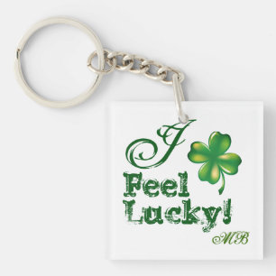 St. Patrick's Day Monogram Ik Voel Me Gelukkig, Sh Sleutelhanger