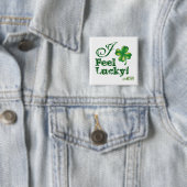 St. Patrick's Day Monogram Ik Voel Me Gelukkig, Sh Vierkante Button 5,1 Cm (In situ)