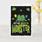 St Patrick's day Monster Kaart (Gele Bloem)