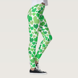 St. Patrick's Day Mooie Geluks Groene Harten Mode Leggings