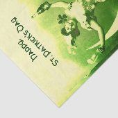 ST PATRICK'S DAY MOON LADY, IRISH BEER, SHAMROCKS TISSUEPAPIER (Detail)