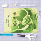 ST PATRICK'S DAY MOON LADY, IRISH BEER, SHAMROCKS TISSUEPAPIER (Craft)