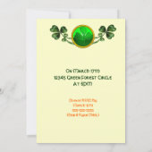 ST.PATRICK'S DAY MOON LADY MET SHAMROCKS MONOGRAM KAART (Achterkant)