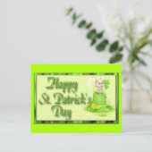 St Patricks Day Mouse Pet Clover Briefkaart (Staand voorkant)