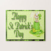 St Patricks Day Mouse Pet Clover Legpuzzel (Horizontaal)