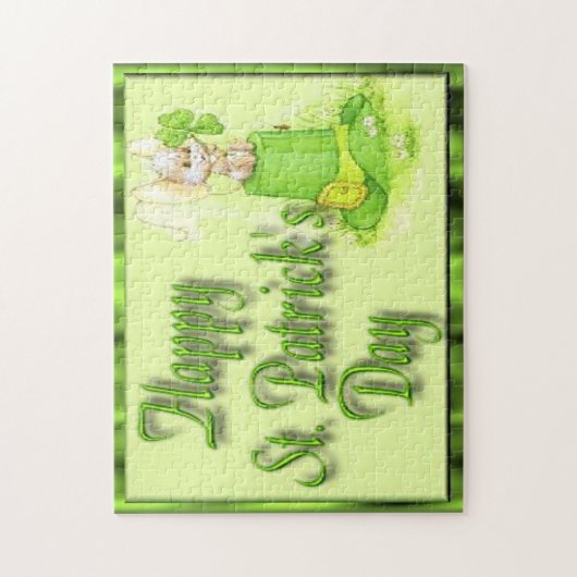 St Patricks Day Mouse Pet Clover Legpuzzel (Verticaal)