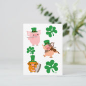 St Patrick's Day muzikale briefkaart (Staand voorkant)