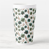 St. Patrick's Day Muzikale Klaver Latte Mok (Voorkant)