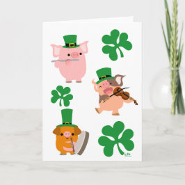 St Patrick's Day muzikale wenskaart Kaart