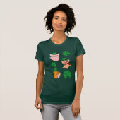 St Patrick's Day muzikanten Dames T-shirt (Voorkant volledig)