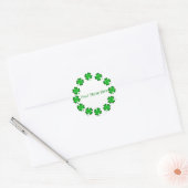 St Patrick's Day Naam Ronde Sticker (Envelop)