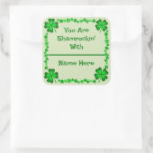 St Patrick's Day Naam Tag Vierkante Sticker (Tas)