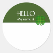 St. Patrick's Day naamplaatje badge sticker (Voorkant)