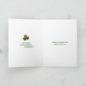 St. Patrick's Day naar Husband Religieuze Shamrock Kaart (Binnen)