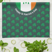 St Patricks Day Name Monogram Shamrock Theedoek (Gevouwen)