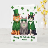 St. Patrick's Day Nana Kat Kaart (Gele Bloem)