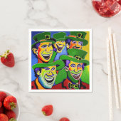 St. Patrick's Day Napkins met Leprechauns Servet (Insitu)