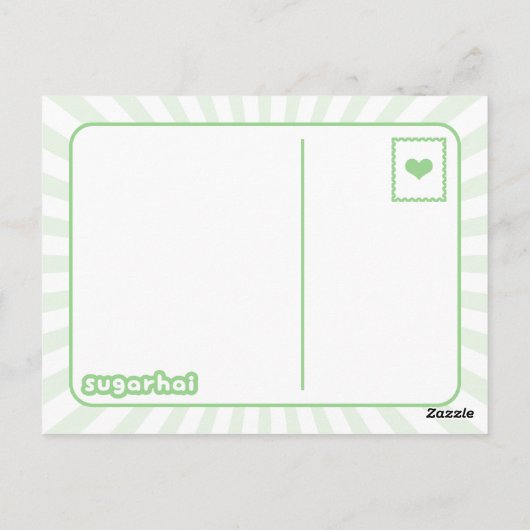 St Patrick's Day Narwhal Briefkaart (Achterkant)