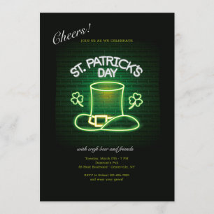St. Patrick's Day Neon Kaart