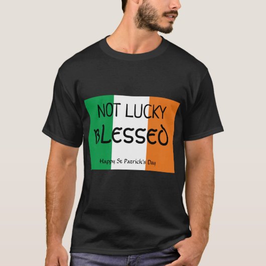 St Patrick's Day NIET GELUKKIG GEZEGEND Christelij T-shirt (Voorkant)