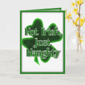 St. Patrick's Day - niet Iers, alleen Naughty Kaart (Gele Bloem)